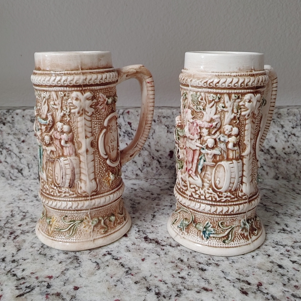 VTG 60s Arnel's Steins Set of 2